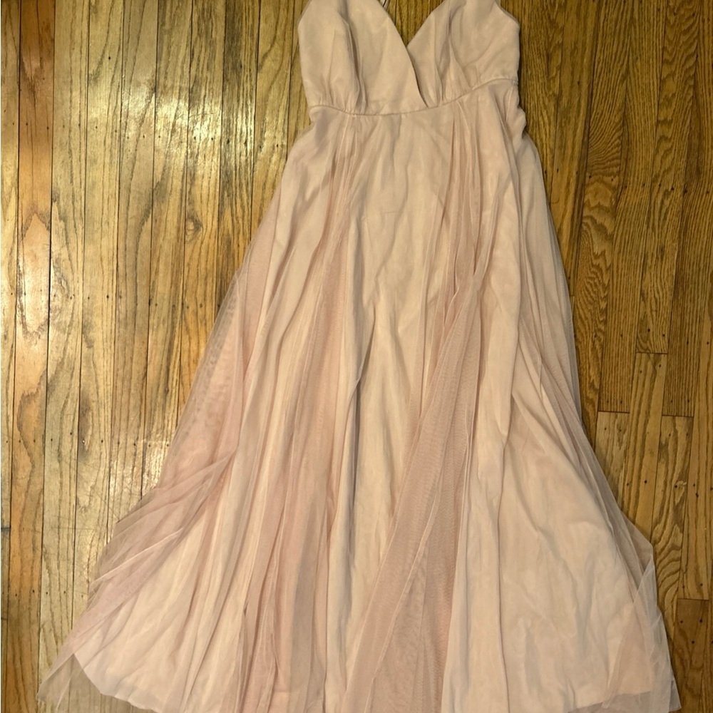 Forever 21 Elegant Blush Evening Gown Small NWOT